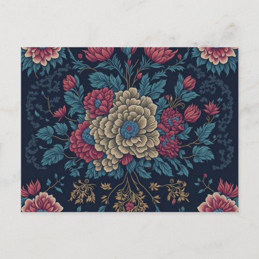 メキシ伝統的コ刺繍模様 ポストカード (正面)