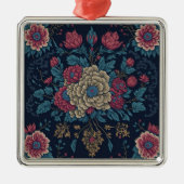 メキシ伝統的コ刺繍模様 メタルオーナメント (正面)