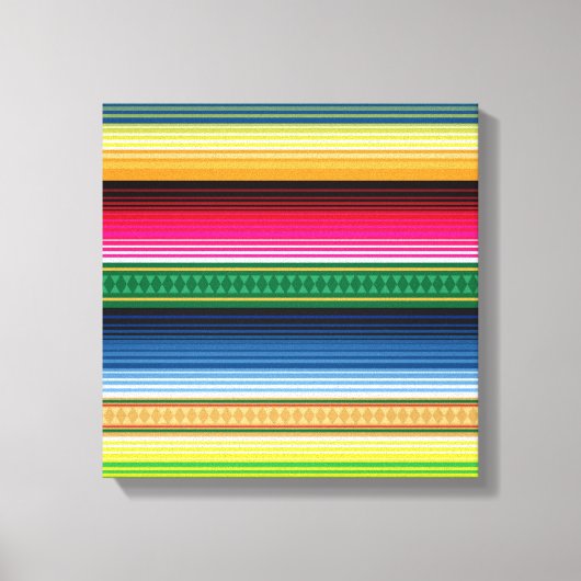 メキシ伝統的コ毛布セラペ キャンバスプリント (正面)