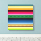 メキシ伝統的コ毛布セラペ キャンバスプリント (インサイチュ (ウッドフロア))