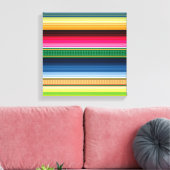 メキシ伝統的コ毛布セラペ キャンバスプリント (インサイチュ (リビング))