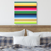 メキシ伝統的コ毛布セラペ キャンバスプリント (インサイチュ (寝室))