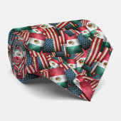 メキシ動揺してコ/アメリカ国旗 – 米国およびメキシコ ネクタイ (ロール)