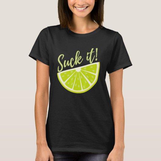 メキシ吸コの緑のライム切りレモン Tシャツ (正面)