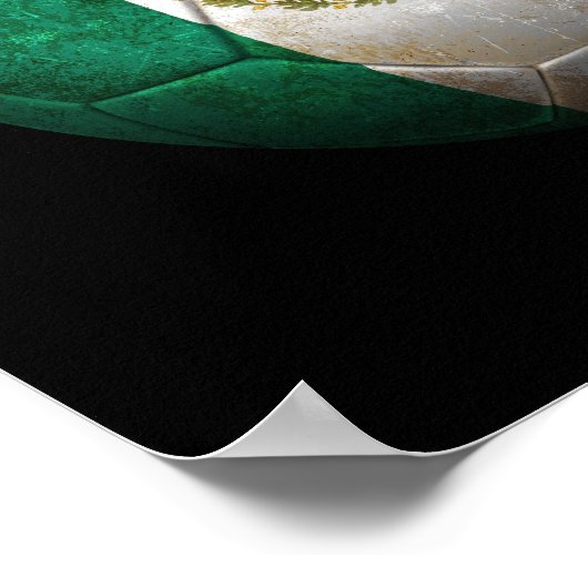 メキシ擦り切れたコ国旗のサッカーボール ポスター (角)