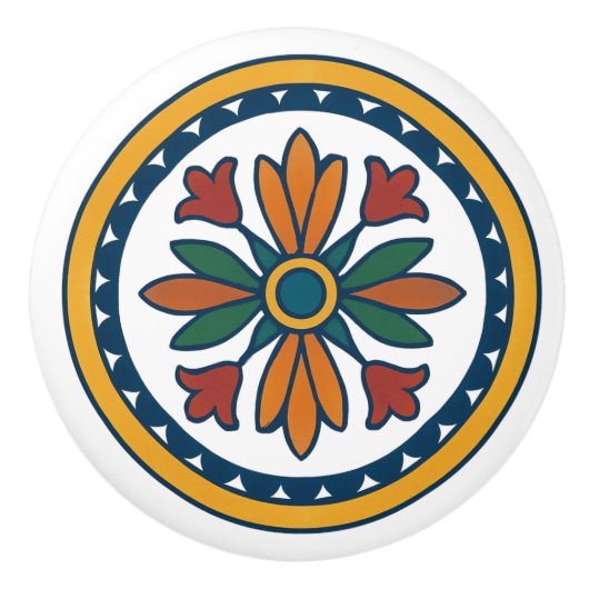 メキシ素朴コタラベラフローラセラミックノブ セラミックノブ (正面)