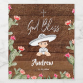 メキシ素朴コ銀チャロ洗礼 ワインラベル (シングルラベル)