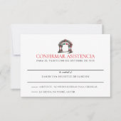 メキシ結婚コお祝い 出欠カード (正面)