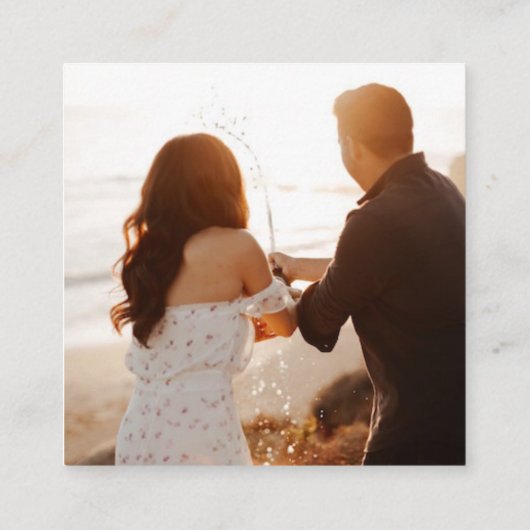 メキシ結婚コのお祝い写真QRコード エンクロージャーカード (裏面)