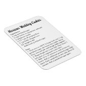 メキシ結婚コのクッキーレシピありがとう マグネット (右側)