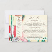 メキシ結婚コのサボテンの庭園囲いカード 招待状 (正面)