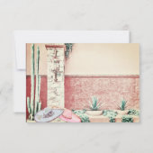 メキシ結婚コのサボテンの庭園囲いカード 招待状 (裏面)