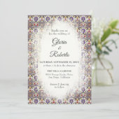 メキシ結婚コのパタ素朴ーズ・ハシエンダスタイル 招待状 (スタンド正面)