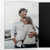 メキシ結婚コのフォーク花模様ハート 三つ折りクリスマスカード (内部最初)