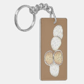 メキシ結婚コのロシアのティーケーキ雪玉クッキー キーホルダー (正面左)