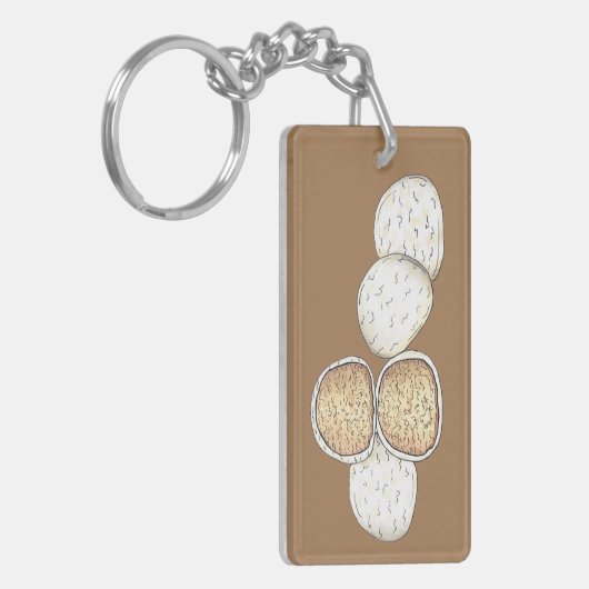 メキシ結婚コのロシアのティーケーキ雪玉クッキー キーホルダー (正面左)