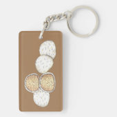 メキシ結婚コのロシアのティーケーキ雪玉クッキー キーホルダー (裏面)