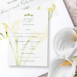 メキシ結婚コのCalla Lily RSVPカード