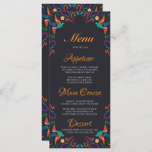 メキシ結婚コカスタムン メニュー (正面/裏面)