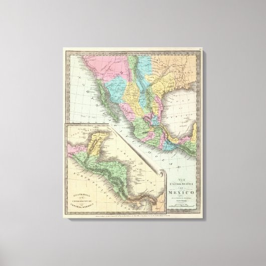 メキシ統一されたコ州 キャンバスプリント (正面)