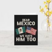 メキシ親愛コ我々はメキシコ湾の彼を憎むレトロV カード (黄色い花)