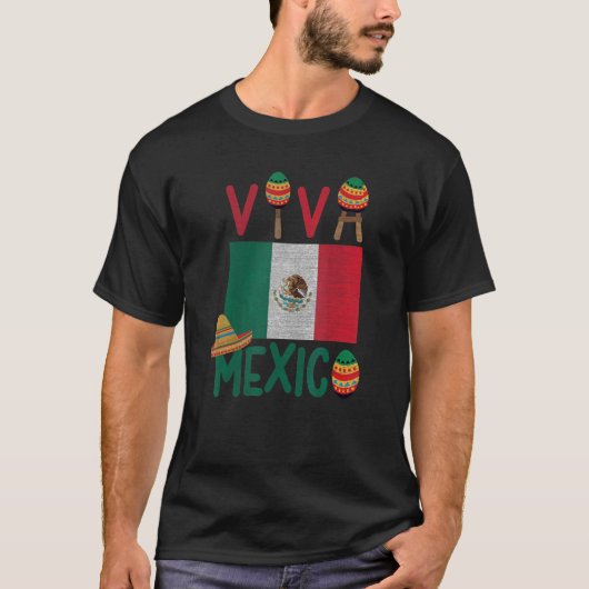 メキシ誇りを持ったコ独立記念日Fiesta Cinco Mayo M Tシャツ (正面)