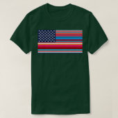 メキシ誇りを持ったコ系アメリカ人セラプアメリカ国旗USA Se Tシャツ (デザイン正面)