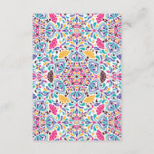 メキシ鮮やかカンフィエスタスタイルレインボー結婚ズ エンクロージャーカード (裏面)