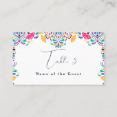 メキシ鮮やかカンフィエスタスタイルレインボー結婚ズ プレイスカード (裏面)