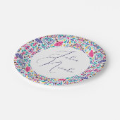 メキシ鮮やかカンフィエスタスタイルレインボー結婚ズ ペーパープレート (アングル)