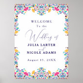 メキシ鮮やかカンフィエスタスタイルレインボー結婚ズ ポスター (正面)