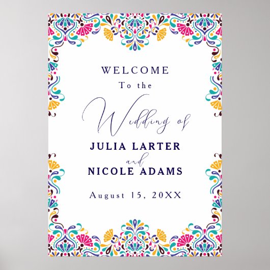 メキシ鮮やかカンフィエスタスタイルレインボー結婚ズ ポスター (正面)