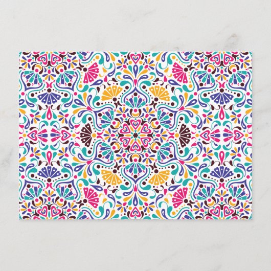 メキシ鮮やかカンフィエスタスタイルレインボー結婚ズ メニュー (裏面)