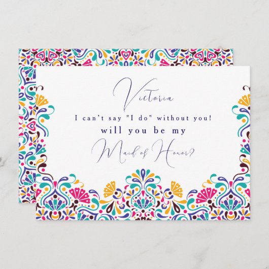 メキシ鮮やかカンフィエスタスタイルレインボー結婚ズ メニュー (正面/裏面)