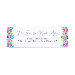 メキシ鮮やかカンフィエスタスタイルレインボー結婚ズ ラベル