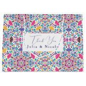 メキシ鮮やかカンフィエスタスタイルレインボー結婚ズ ラージペーパーバッグ (正面)