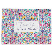 メキシ鮮やかカンフィエスタスタイルレインボー結婚ズ ラージペーパーバッグ (裏面)