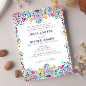 メキシ鮮やかカンフィエスタスタイルレインボー結婚ズ 招待状