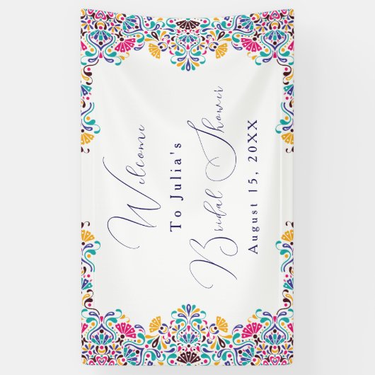 メキシ鮮やかカンフィエスタスタイルレインボー結婚ズ 横断幕 (縦)