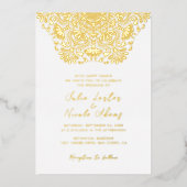 メキシ鮮やかカンフィエスタスタイルレインボー結婚ズ 箔招待状 (正面)