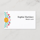 メキシ鮮やかカンフィエスタフローラホワイト 名刺 (正面)