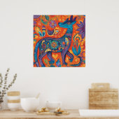 メキシ鮮やかコのアレブリジ伝統的スデザイン ポスター (キッチン)