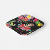 メキシ鮮やかコの花セニョリタガールベビーシャワー ペーパープレート (傾斜あり)