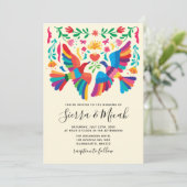 メキシ鮮やかコシコの鳥とフローラの招待状 セーブザデート (スタンド正面)