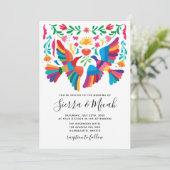 メキシ鮮やかコシコの鳥とフローラの招待状 セーブザデート (スタンド正面)