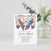 メキシ鮮やかコシコの鳥とフローラの招待状 案内ポストカード (スタンド正面)