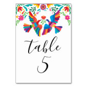 メキシ鮮やかコシコの鳥とフローラ結婚ズ テーブルナンバー (裏面)