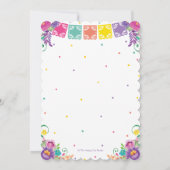 メキシ鮮やかコフローラフィエスタベビーシャワーガール 招待状 (裏面)