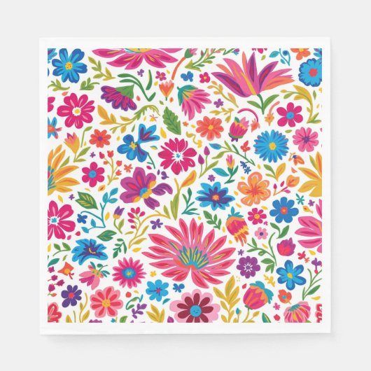 メキシ鮮やかコフローラフィ結婚エスタ スタンダードランチョンナプキン (正面)
