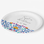 メキシ鮮やかコフローラフィ結婚エスタ ペーパープレート (アングル)